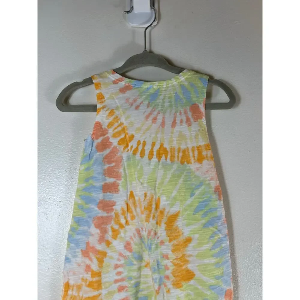 OLD NAVY Girl’s Tie-Dye Printed Sleeveless Henley Romper / Size: 6-12 Months